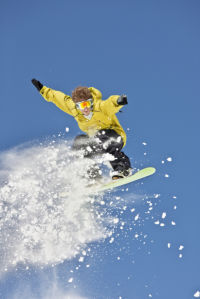 Фотообои сноубордист прыжок снег (sport-0000007)