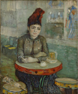 Ван Гог, портрет, Agostina Segatori сидя в кафе дю Tambourin (agostina-sagatori-sitting-in-the-cafe-du-tambourin-1887)