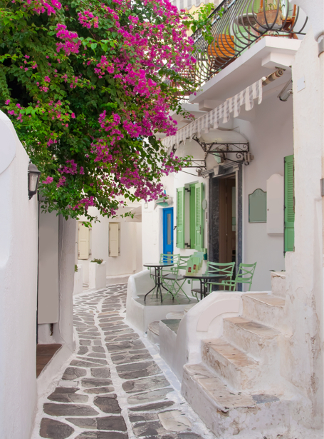 Фотообои цветущая Греция (city-0001225)