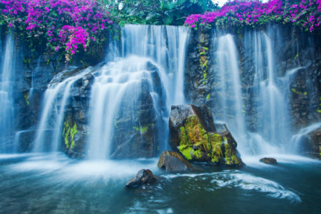 Фотообои красивый в цветах водопад (nature-00461)