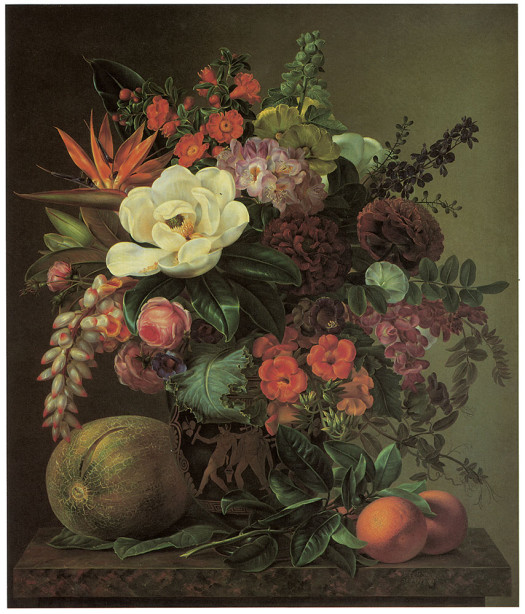 натюрморт с цветами и фруктами Йохан Беггров (pf-68)