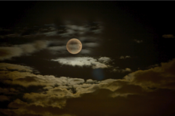 Фото обои небо облака луна ночью (sky-0000003)