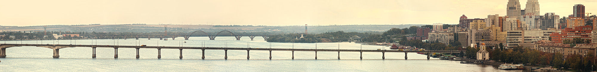 Фотообои Днепропетровск панорама мост (city-0000939)