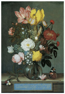 Картина цветы в вазе Амброзиус (pf-12)