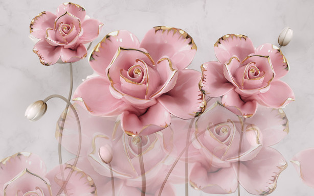 Фотообои Розовые розы (flowers-818)
