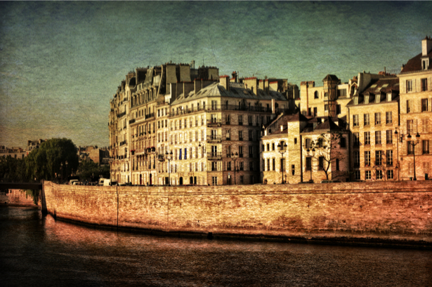 Фотообои Сена Франция Париж (retro-vintage-0000184)
