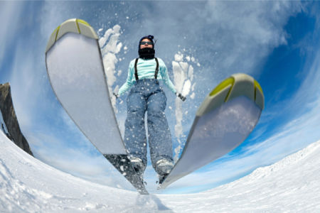 Фотообои лыжница (sport-0000136)