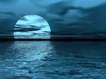 Фотообои фото море и луна ночь (sea-0000078)