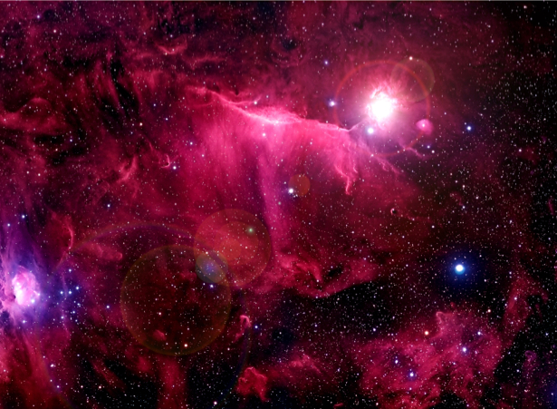 Фотообои красная галактика (space-0000010)