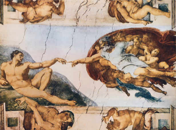 Микеланджело Буонарроти сотворение Адама (art-0000029)