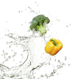 Фотообои для кухни овощи в воде (food-0000095)