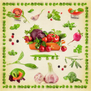 Фотообои на кухню коллаж из овощей (food-0000263)