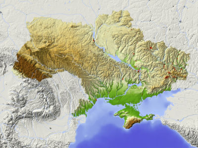 Фотообои карта Украины ланшафт (map-0000195)
