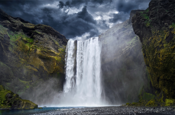 Фотообои водопад, ущелье (nature-0000845)