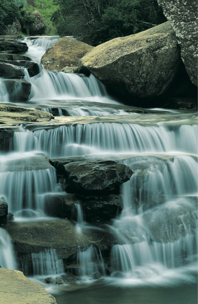 Фотообои с природой горный водопад струи (nature-00368)
