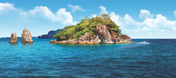 Фотообои остров в море панорама (sea-0000339)