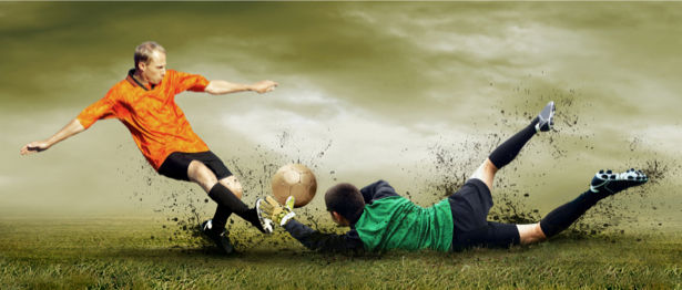 Фотообои футболисты атака (sport-0000035)