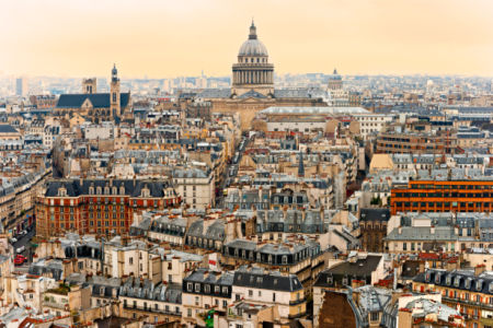 Фотообои Париж вид на город верх (city-0001298)