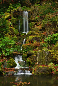 Фотообои горный водопад фото осень (nature-00418)