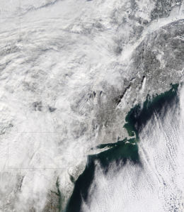 Фотообои NASA зима облака (terra-00254)