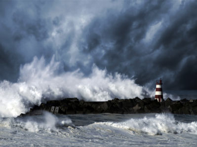 Фотообои море волны маяк (sea-0000231)