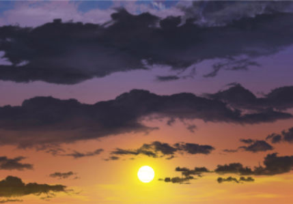 Фотообои солнце вечернее небо (sky-0000124)