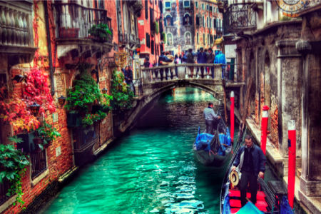 Фотообои канал Венеции Италия (city-0000479)