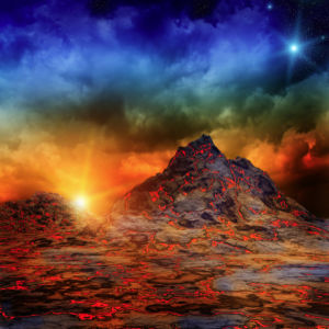 Фотообои лава гора (fantasy-0000122)