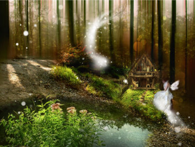 Фотообои фентезийный сказочный лес (fantasy-0000107)