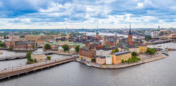 Фотообои Старый город в Стокгольме (panorama-57)
