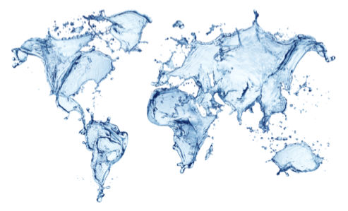 Фотообои водная карта мира (background-0000215)