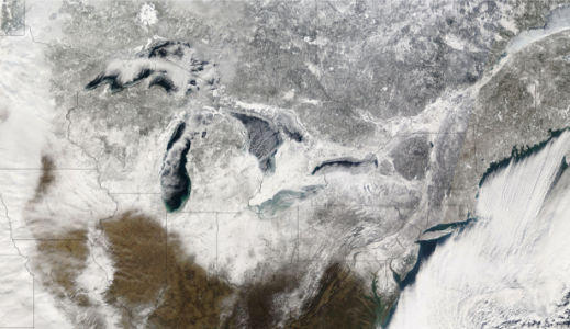 Фотообои NASA зима (terra-00278)